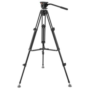 E-Image EG03AB 6ft Genting Video Tripod Stand Kit (GH03 Fluid Head + AT7402A Tripod Leg) for Video Camera, DSLR Camera Payload Upto 5kg