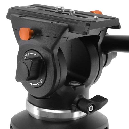E-Image EG03AB 6ft Genting Video Tripod Stand Kit (GH03 Fluid Head + AT7402A Tripod Leg) for Video Camera, DSLR Camera Payload Upto 5kg - Image 3
