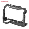 SmallRig Cage for Nikon Z5/Z6/Z7/Z6II/Z7II Camera 2926 is a formfitting full cage designed to provide protection and accessory mounts. The cage secures to the camera via a 1/4”-20 screw on the bottom and an m2.5 screw on the left side for further security to prevent twisting. Featuring multiple 1/4”-20 and ARRI 3/8”-16 threads for accessories, such as Top Handle 2165 and Monitor Mount 2903. The cage integrates with a cold shoe on the top for microphone and light and comes with a NATO rail on the left side for NATO Handle 2187. The cage is also compatible with FTZ Lens Adapter Support 2244 which is separately available. A flat head screwdriver with Allen wrench is included to secure the camera screw and stores on the bottom of the cage. Additionally, the cage provides a strap slot on each side for carry strap. Dedicated HDMI&USB Cable Clamp 2927 is sold separately to protect your H
