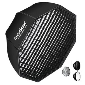 GODOX SB-GUE80 80CM / 32 INCH PORTABLE OCTAGON HONEYCOMB GRID UMBRELLA SPEEDLITE SOFTBOX WITH BOWENS MOUNT
