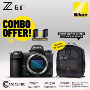NIKON Z 6II MIRRORLESS CAMERA-BODY ONLY AND PHOTRON BACKPACK PRO RUNNER 220 AW II BLACK