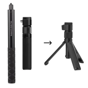 HIFFIN 3 IN 1 INVISIBLE BULLET TIME HANDLE KIT WIRH FOLDABLE TRIPOD EXTENSION MONOPOD ROD FOR INSTA 360 X 3 / INSTA 360 ONE X 2 / INSTA ONE X/ GO PRO SERIES ACCESSORIES