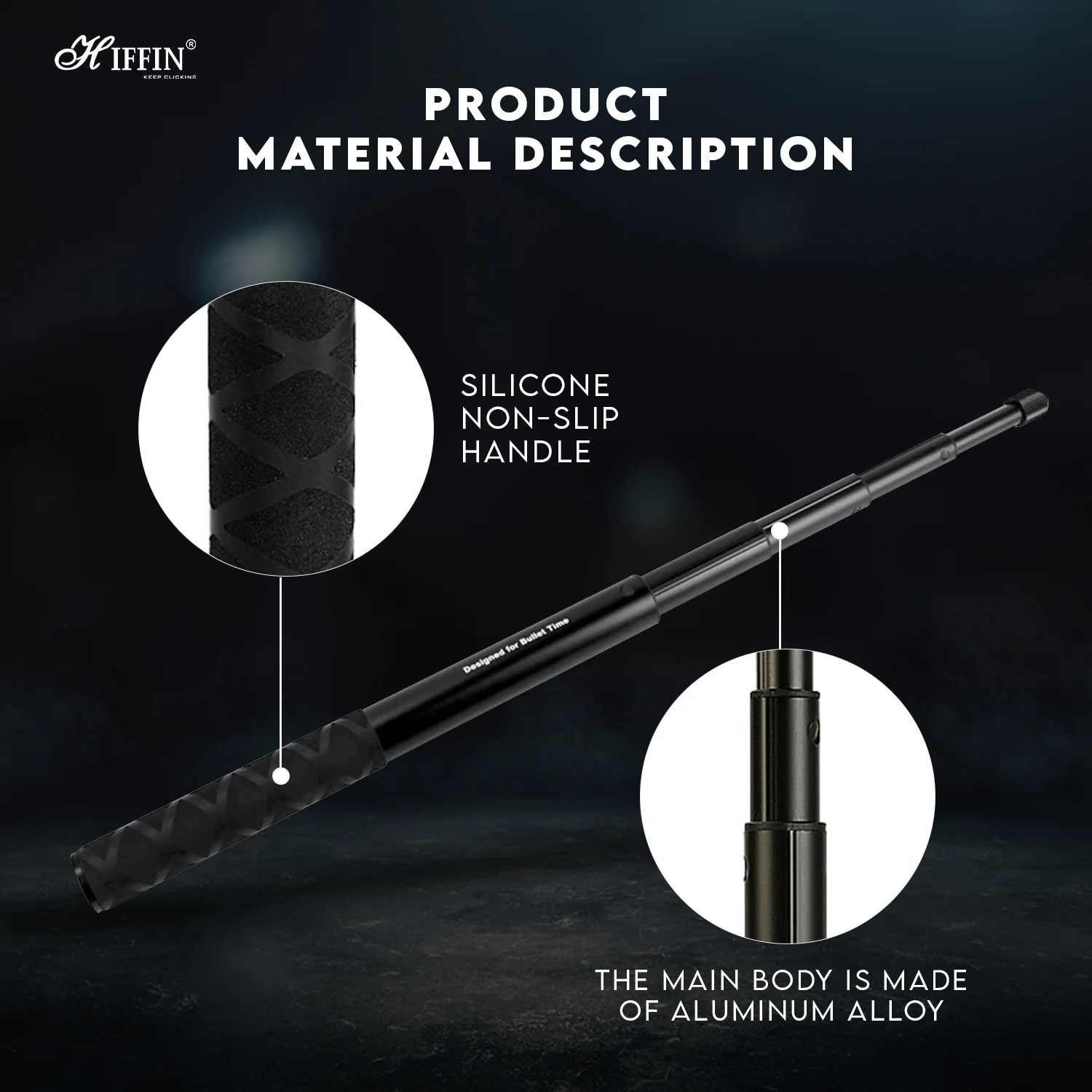 HIFFIN 3 IN 1 INVISIBLE BULLET TIME HANDLE KIT WIRH FOLDABLE TRIPOD EXTENSION MONOPOD ROD FOR INSTA 360 X 3 / INSTA 360 ONE X 2 / INSTA ONE X/ GO PRO SERIES ACCESSORIES - Image 2