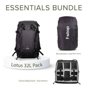 F-STOP LOTUS 32 LITER BACKPACK ESSENTIALS BUNDLE (ANTHRACITE BLACK)