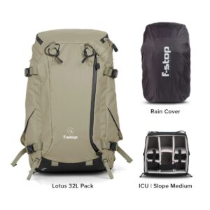 F-STOP LOTUS 32 LITER BACKPACK ESSENTIALS BUNDLE (ALOE DRAB GREEN)