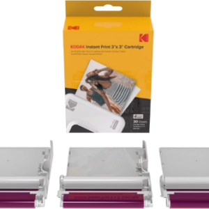  KODAK 4PASS FILM CARTRIDGE (3X3 INCHES) FOR KODAK MINI 3 RETRO AND MINI SHOT 3 RETRO, 60 SHEETS