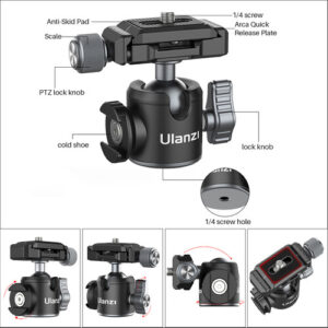 ULANZI U-80L ARCA SIDE COLD SHOE BALL HEAD