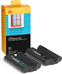 KODAK 4PASS FILM CARTRIDGE (4x6 INCHES) FOR KODAK DOCK AND DOCK PLUS 80 SHEETS