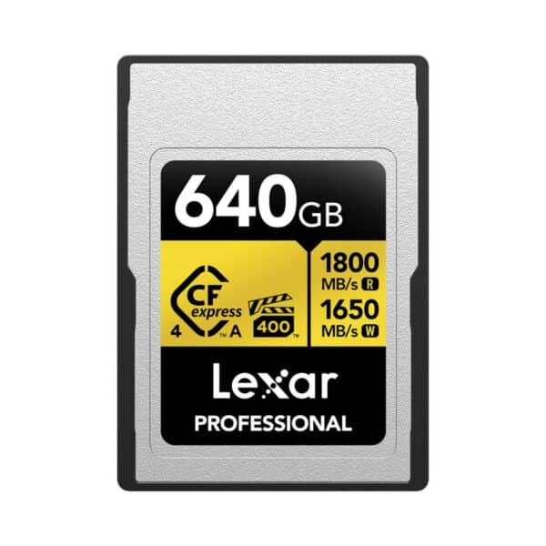 LEXAR 640GB PROFESSIONAL GOLD CFEXPRESS 4.0 TYPE A MEMORY CARD