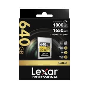 LEXAR 640GB PROFESSIONAL GOLD CFEXPRESS 4.0 TYPE A MEMORY CARD 