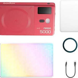 GODOX MA5R MAGNETIC COMBO POCKET LIGHT AND POWER BANK (RED)