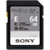 SONY 64GB SF-E64A/T SERIES UHS-II SDXC MEMORY CARD