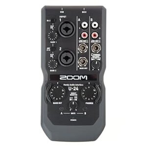 ZOOM U-24 HANDY AUDIO INTERFACE, BLACK