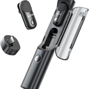 BOYA MAGIC WIRELESS MINI MICROPHONES FOR IPHONE 15-16/ANDROID, 4 FORM-IN-1 MIC