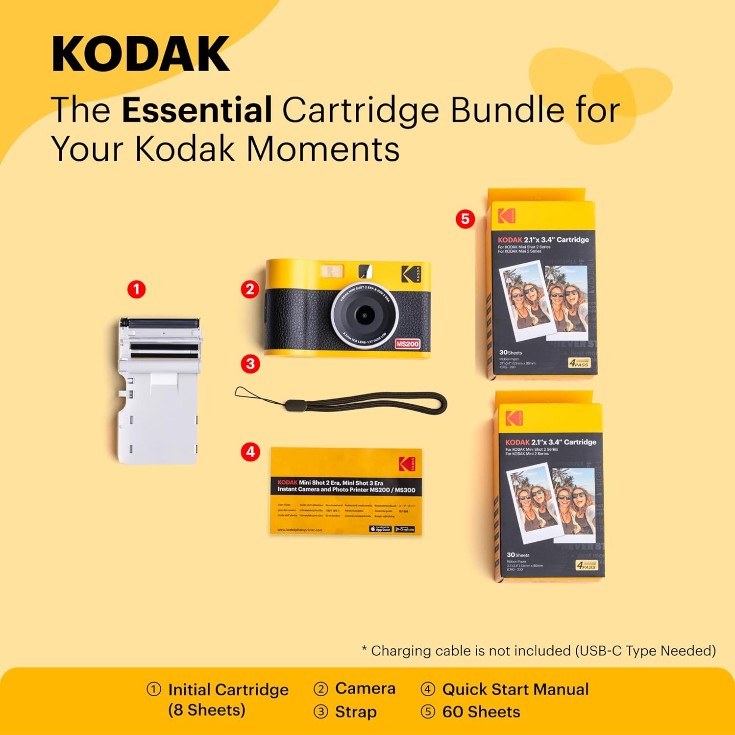 KODAK MINI SHOT 2 ERA 4PASS 2-IN-1 INSTANT CAMERA AND PHOTO PRINTER (2.1X3.4) (CAMERA + 68 SHEETS) - Image 3