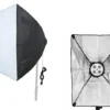 HIFFIN SET PHOTOGRAPHY EQUIPMENT KIT 50CMX70CM SOFTBOX WITH 4 IN 1 E27 PHOTO STUDIO BULB HOLDER BASE SOCKET LAMP BULB HOLDER ADAPTER FOR PHOTO VIDEO STUDIO SOFTBOX VIDEO LIGHT - BLACK