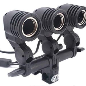 HIFFIN PHOTOGRAPHY STUDIO SWIVEL 3 LAMP BULB HOLDER E27 SOCKET FLASH SWIVEL ADAPTER FOR PHOTO VIDEO STUDIO SOFTBOX VIDEO LIGHT - BLACK