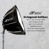 HIFFIN 65CM PORTABLE OCTAGON SOFTBOX REFLECTOR WITH SOFT CLOTH AND S BRACKET