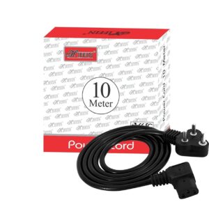 HIFFIN 10 METER 250 VOLTS 3 PIN LAPTOP POWER CABLE CORD CHARGER ADAPTER WITH BOX PACKAGE - BLACK