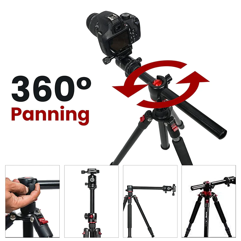 HIFFIN HF-550 TRIPOD, 65" SPECIAL QUALITY CAMERA TRIPOD FOR CANON NIKON DSLR - Image 6