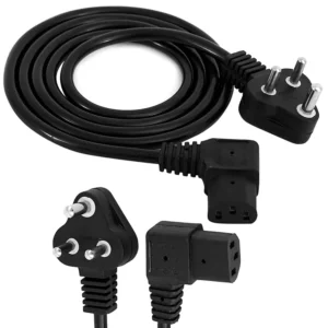 HIFFIN 5 METER 250 VOLTS 3 PIN LAPTOP POWER CABLE CORD CHARGER ADAPTER WITH BOX PACKAGE - BLACK