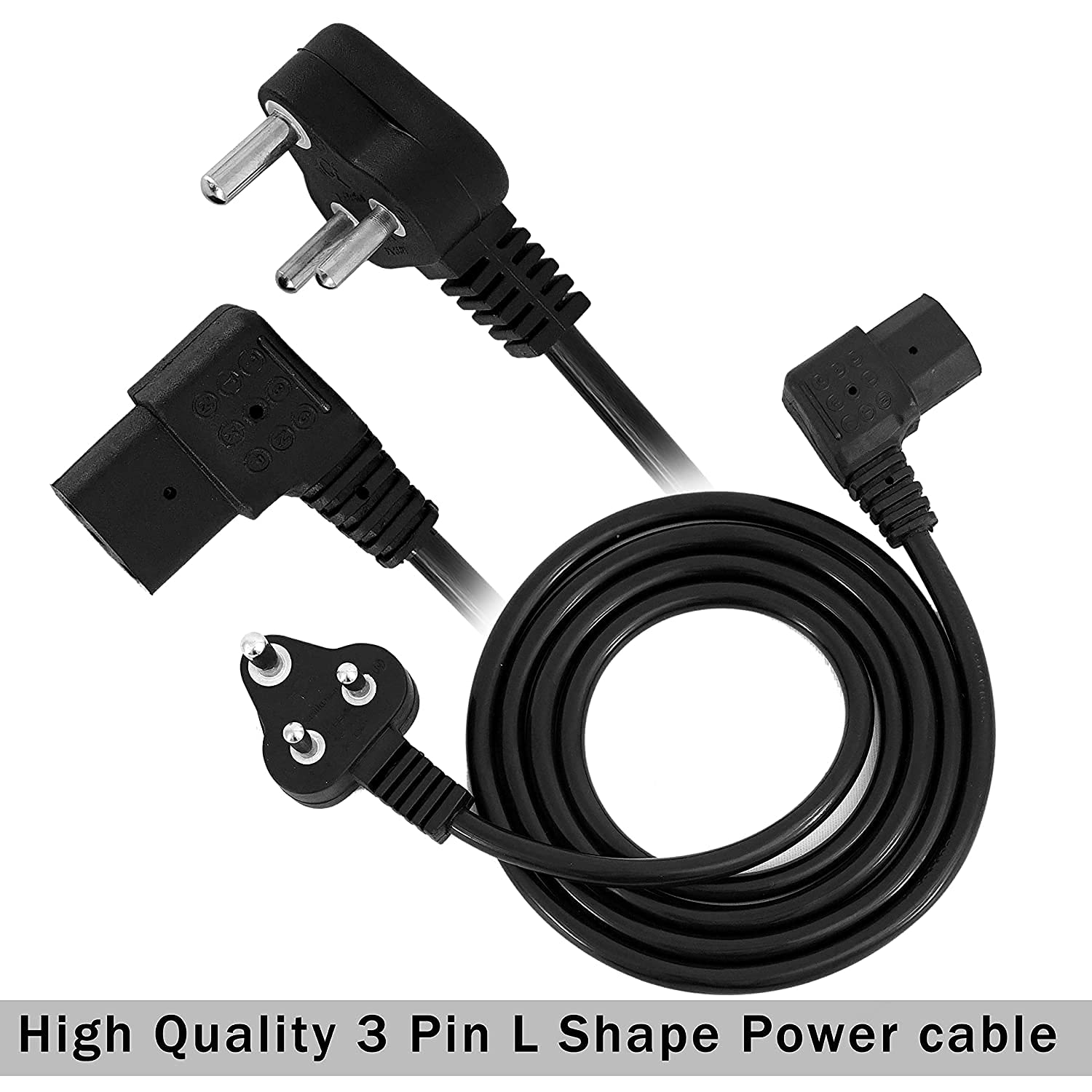 HIFFIN 10 METER 250 VOLTS 3 PIN LAPTOP POWER CABLE CORD CHARGER ADAPTER WITH BOX PACKAGE - BLACK - Image 7