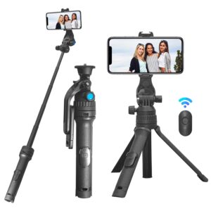 HIFFIN HTR-34 SELFIE STICK TRIPOD, 29” PROFESSIONAL TRIPOD WITH WIRELESS REMOTE