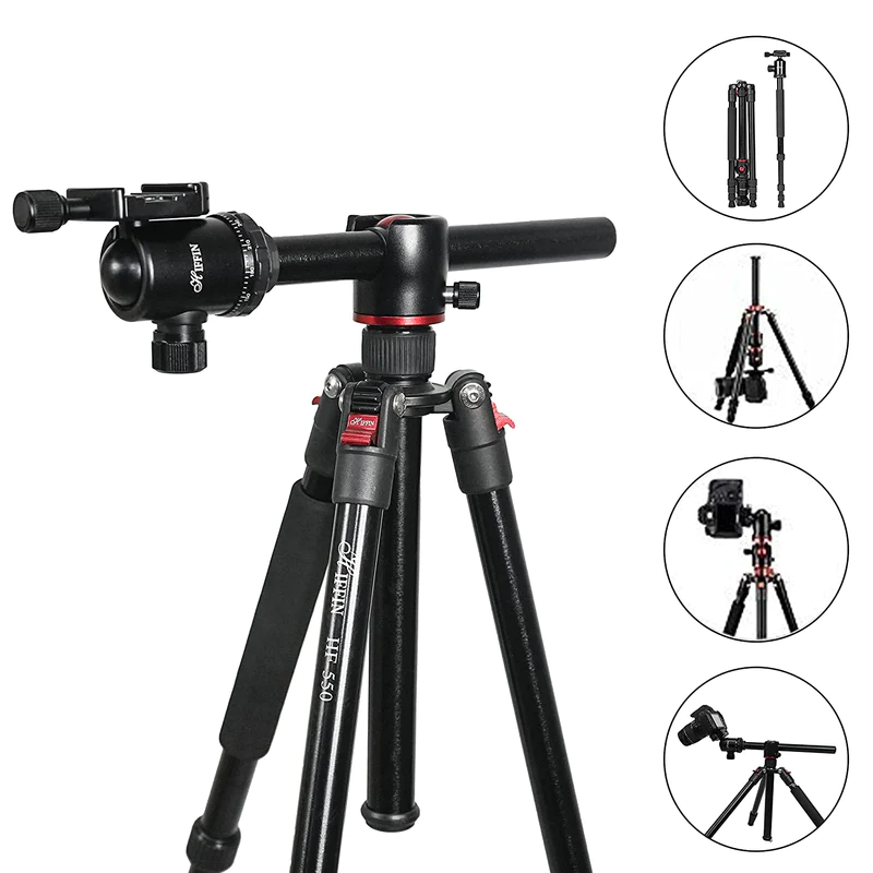 HIFFIN HF-550 TRIPOD, 65" SPECIAL QUALITY CAMERA TRIPOD FOR CANON NIKON DSLR - Image 2