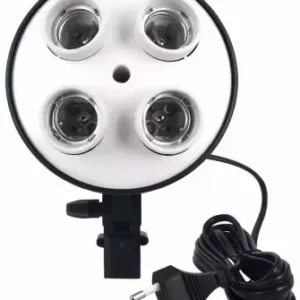 HIFFIN PHOTOGRAPHY PHOTO LIGHT LAMP BULB HOLDER E27 SOCKET BRACKET STUDIO EU PLUG (E27 4 LAMP HOLDER)