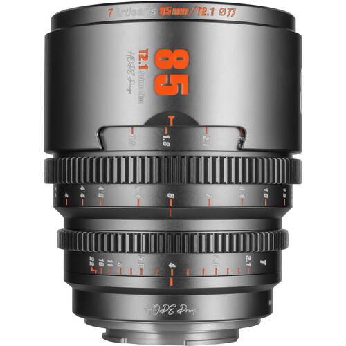 7ARTISANS 85MM T2.1 HOPE S35 CINE LENS (SONY E, TITANIUM GRAY)