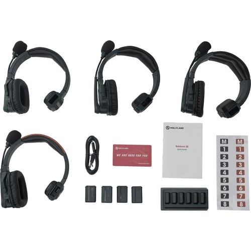 HOLLYLAND SOLIDCOM SE GLOBAL 4S 4-PERSON FULL-DUPLEX SINGLE-EAR NOISE-CANCELING HEADSET INTERCOM SYSTEM 2.4 GHZ - Image 2