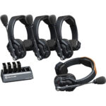 HOLLYLAND SOLIDCOM SE GLOBAL 4S 4-PERSON FULL-DUPLEX SINGLE-EAR NOISE-CANCELING HEADSET INTERCOM SYSTEM 2.4 GHZ