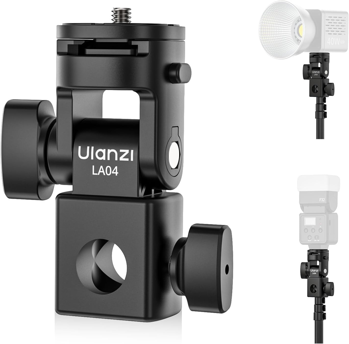 ULANZI LA04 LIGHT STAND MOUNT ADAPTER WITH 1/4 SCREW FOR CAMERAS & LIGHTS