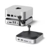 UGREEN MAC MINI M4 DOCK AND STAND WITH 8K DISPLAYPORT, 10 PORTS DOCKING STATION WITH M.2 NVME SSD ENCLOSURE, USB-C AND USB-A 10GBPS DATA PORTS, SD/TF CARD SLOT, 3.5MM AUDIO FOR MAC MINI M4/ M4 PRO
