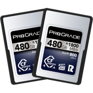 PROGRADE DIGITAL 480GB CFEXPRESS 4.0 TYPE A IRIDIUM MEMORY CARD (2-PACK)